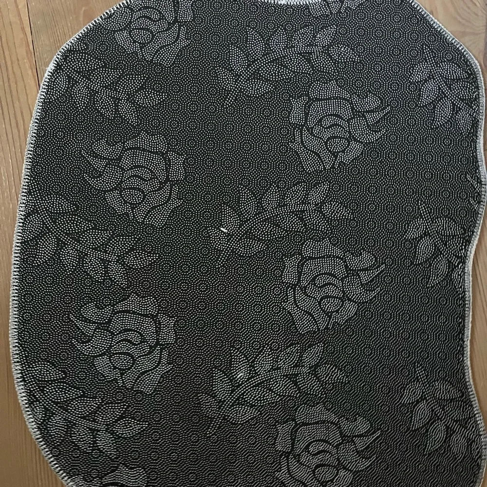 Sanrio Black and White Floral Door Mat